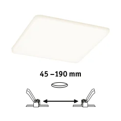 Paulmann Einbauleuchte LED Veluna Varifit eckig 18,5 cm 17 W satin