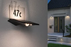 Paulmann LED Solar-Hausnummernleuchte Yoko anthrazit warmweiß