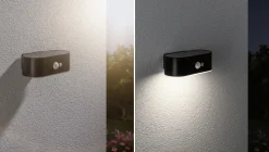 Paulmann LED Solarleuchte Adya schwarz 6 x 18 x 11,8 cm mit Bewegungsmelder