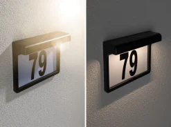 Paulmann Solar Hausnummernleuchte Dayton II schwarz warmweiß
