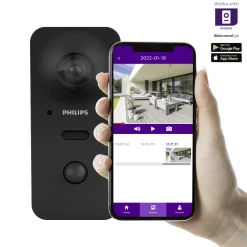 Philips Kamera WelcomeEye View motorisierte und vernetzte Außenkamera