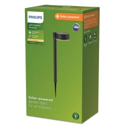 Philips LED Solar-Sockelleuchte Vynce schwarz 54 x 11,2 cm mit Erdspieß