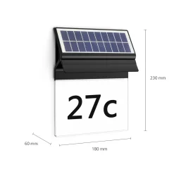 Philips Solar Wandleuchte Enkara 24 x 19 x 6,8 cm schwarz