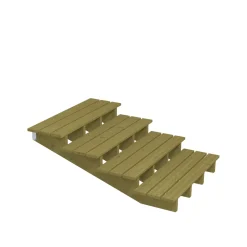 Plus Außentreppe Kiefer 4 Stufen 120 cm breit Schritttiefe 39 cm