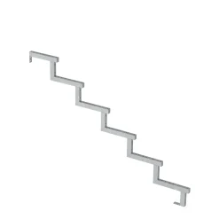 Plus Außentreppe Kiefer/Feuerverzinkt 6 Stufen 120 cm breit