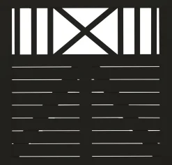 Plus Tor Nostalgi 100 x 95 cm RAL 9005 Schwarz