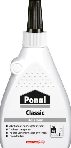 Ponal Holzleim Classic 120 g Flasche, trocknet transparent