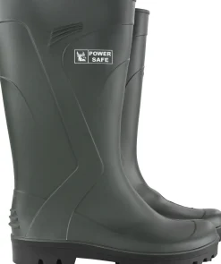 Power Safe Echt Gummistiefel Größe: 39, grün-schwarz