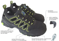 PowerSafe Sicherheitssandale Luca S1P schwarz-neongrün