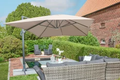 Primaster Ampelschirm Messina taupe, 300 x 400 cm