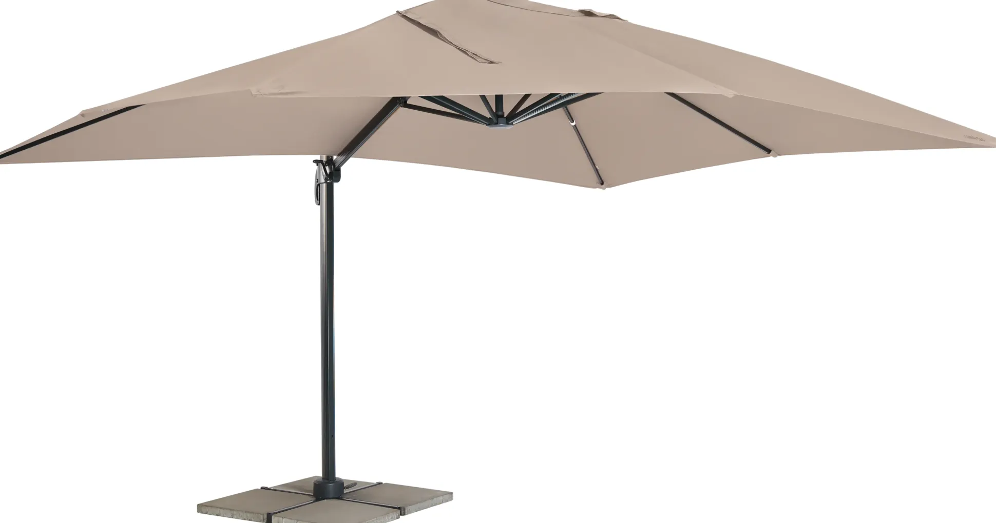 Primaster Ampelschirm Messina taupe, 300 x 400 cm
