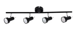 Primaster Deckenstrahler 4er LED Spot New York GU10 8 x 62 x 14 cm schwarz