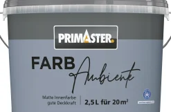 Primaster Farbambiente Wandfarbe matt nebelblau 2,5 L