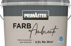 Primaster Farbambiente Wandfarbe matt steingrau 2,5 L