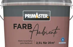 Primaster Farbambiente Wandfarbe matt bordeaux 2,5 L