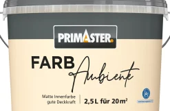 Primaster Farbambiente Wandfarbe matt champagner 2,5 L