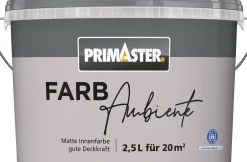 Primaster Farbambiente Wandfarbe matt fliederlila 2,5 L