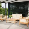 Primaster Gartenmöbel-Set Aruba Akazie/Wiener Geflecht