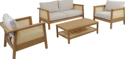 Primaster Gartenmöbel-Set Aruba Akazie/Wiener Geflecht