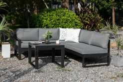 Primaster Gartenmöbel-Set Limoncello Aluminium mit verstellbarem Kopfteil
