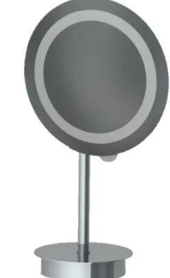 Primaster LED Stand-Kosmetikspiegel 5-fach Vergrößerung rund