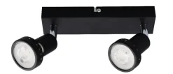 Primaster LED-Deckenlampe 2er Spot Chicago GU10 20 x 8 cm schwarz