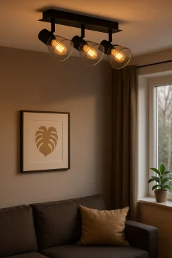 Primaster LED-Deckenlampe 3er Spot Miami E14 38 x 12,5 cm schwarz
