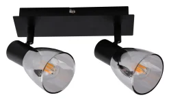 Primaster LED-Deckenlampe 2er Spot Miami E14 20 x 12,5 cm schwarz