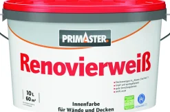 Primaster Renovierweiß Wandfarbe konservierungsmittelfrei 10 L