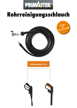 Primaster Schlauchverlängerung für Hochdruckreiniger 7,5 m max. 180 bar