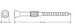 Primaster Terrassenschrauben 5.0 x 80 mm - 150 Stück