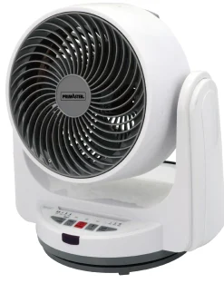 Primaster Tischventilator Turbo 45 W, Ø 24 cm, weiß, 3 Stufen, Timer
