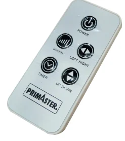 Primaster Tischventilator Turbo 45 W, Ø 24 cm, weiß, 3 Stufen, Timer