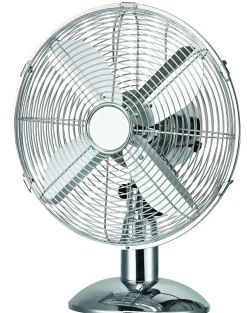 Primaster Tischventilator Retro Ø ca. 30 cm, verchromt