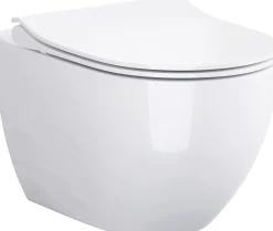 Primaster Wand WC spülrandlos Pandora Tiefspüler weiß inkl. WC Sitz