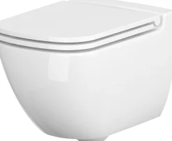 Primaster Wand WC spülrandlos Libra Tiefspüler weiß inkl. WC Sitz