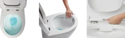 Primaster Wand WC spülrandlos Lucia Tiefspüler weiß inkl. WC Sitz