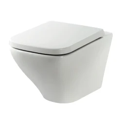 Primaster Wand WC spülrandlos Serena Tiefspüler weiß inkl. WC Sitz