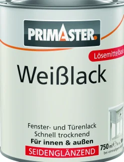 Primaster Weißlack seidenmatt 750 ml weiß