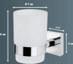 Primaster Zahnputzbecher Classic Cube Edelstahl