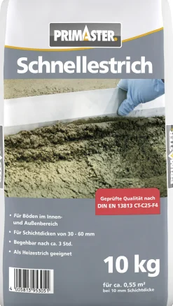 Primaster Zement Schnellestrich 4 mm 10 kg