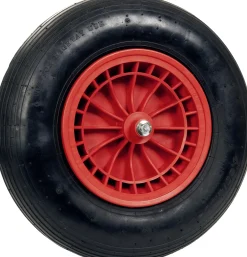 pro-bau-tec Ersatzrad für Schubkarre Kunststoff schwarz/rot
