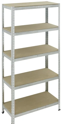 pro-bau-tec Schwerlastregal 180 x 90 x 40 cm 5 Holzböden 875 kg