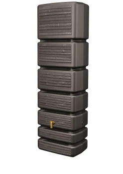 4rain Regenwasser-Wandtank Slim Wood Decor darkwood 350 Liter