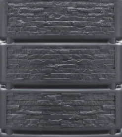 4rain Regenwasser-Wandtank Slim Stone Decor graphite grey 350 Liter
