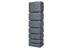 4rain Regenwasser-Wandtank Slim Stone Decor graphite grey 350 Liter