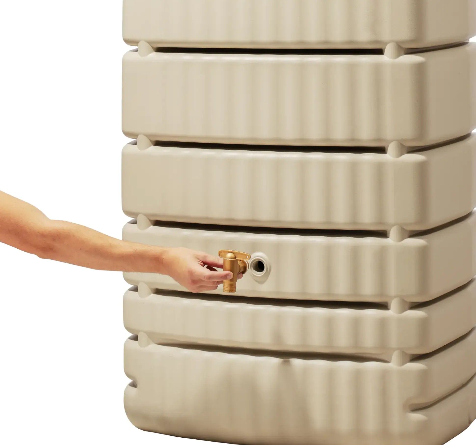 4rain Regenwasser-Wandtank Slim sandbeige 650 l