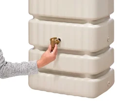 4rain Regenwasser-Wandtank Slim sandbeige 350 Liter