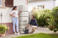 4rain Regenwasser-Wandtank Slim sandbeige 350 Liter