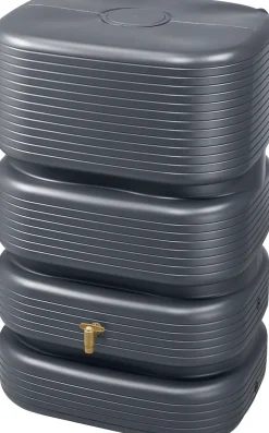 4rain Regentonne Wandtank Quadro 500 L graphitgrau